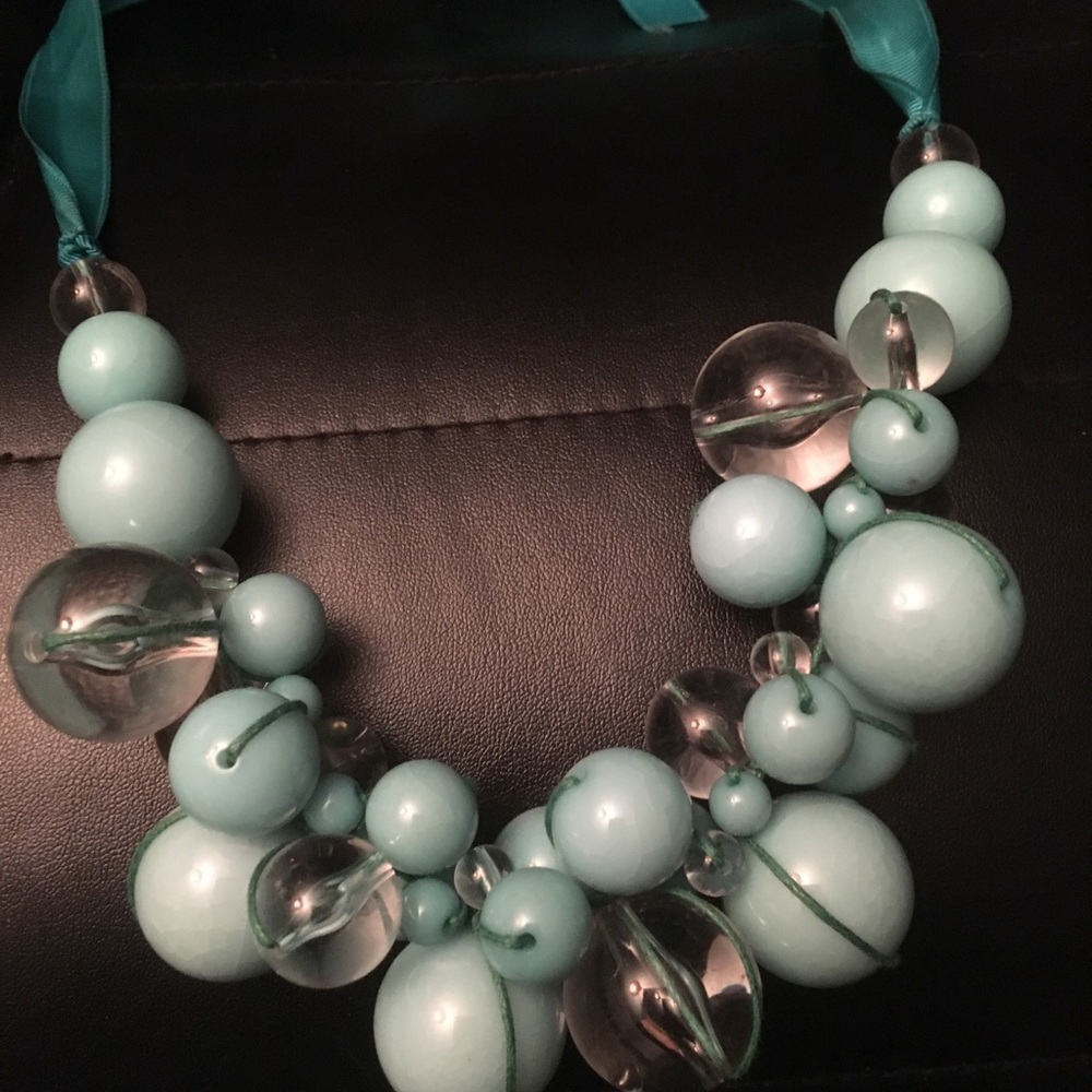 Baubles and balls + ribbon vintage necklace unique